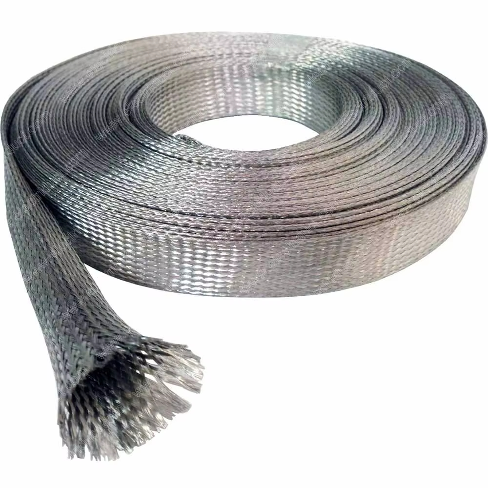 High-Quality Flat Copper Braided Ground Strap Wire Flexible Shielding Wire Mesh