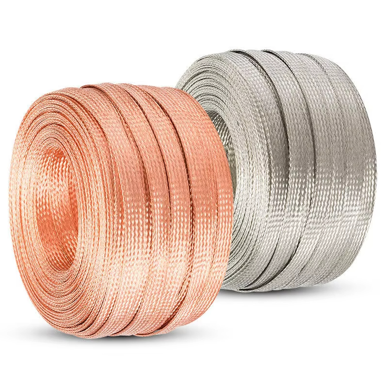 Ground Wire Flexible Tinned Copper Flat Copper Strip custom Braided Copper Connection Tape